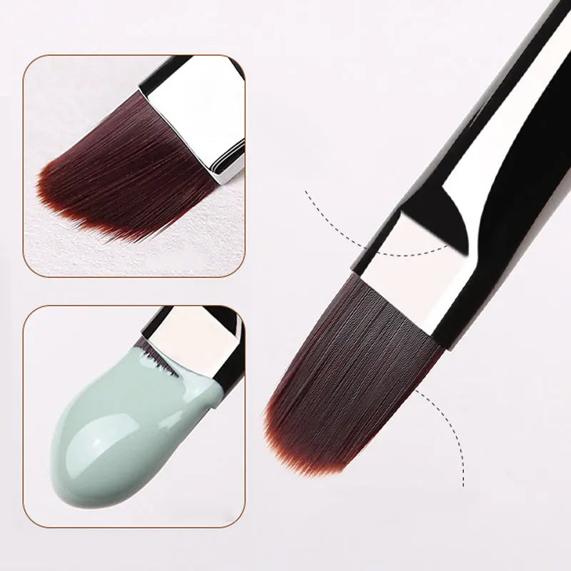 Pinceles para Nail Art con Mango de Madera – Fototerapia y Gel UV