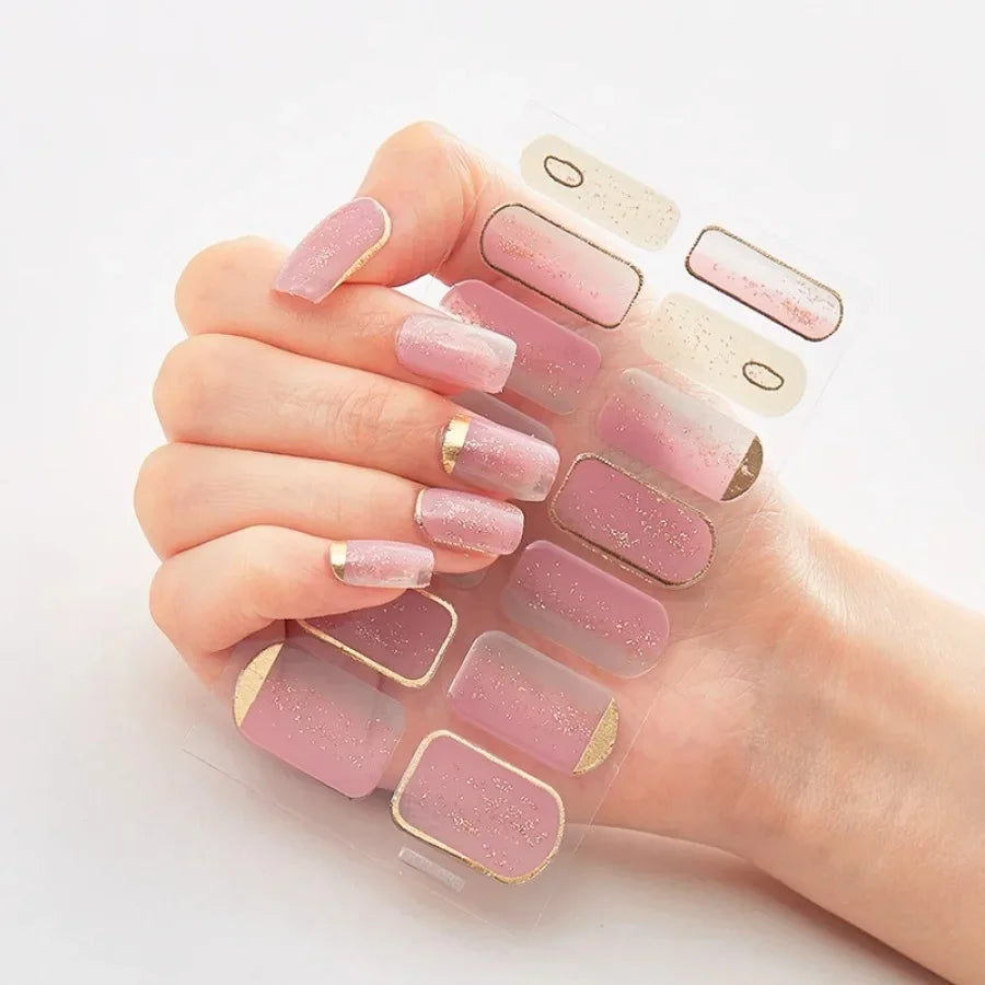 Stickers para Uñas de Gel Semi Curado – Diseños de Color Sólido