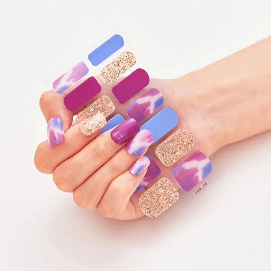 Stickers para Uñas de Gel Semi Curado – Diseños de Color Sólido