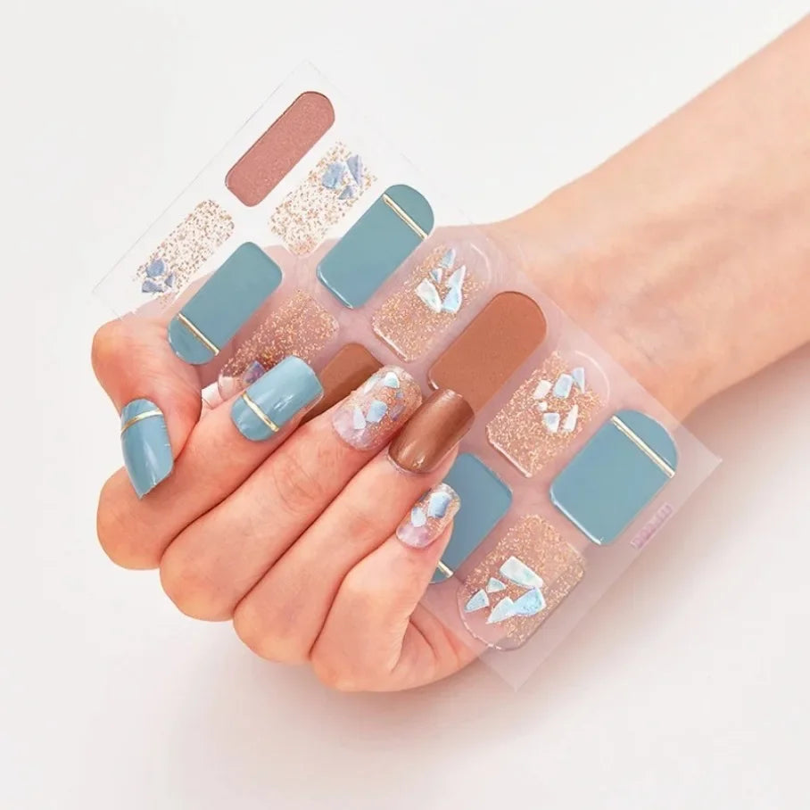 Stickers para Uñas de Gel Semi Curado – Diseños de Color Sólido