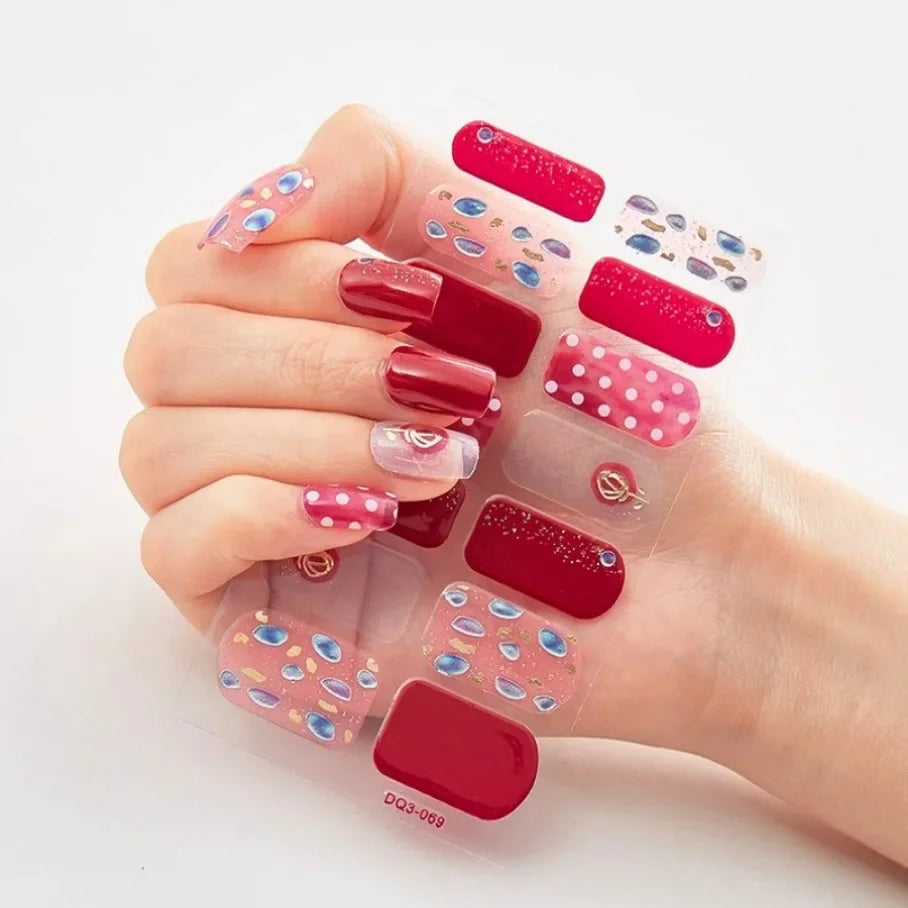 Stickers para Uñas de Gel Semi Curado – Diseños de Color Sólido