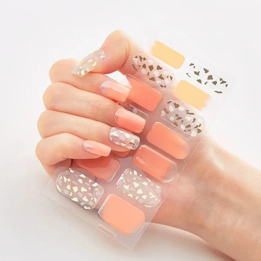 Stickers para Uñas de Gel Semi Curado – Diseños de Color Sólido
