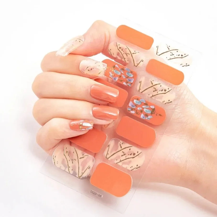 Stickers para Uñas de Gel Semi Curado – Diseños de Color Sólido