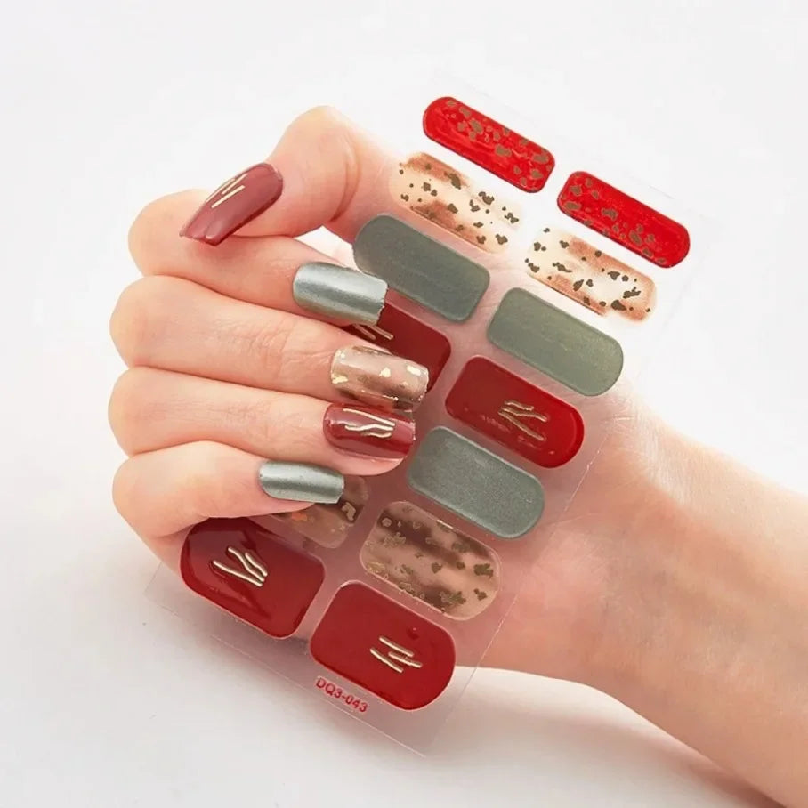 Stickers para Uñas de Gel Semi Curado – Diseños de Color Sólido