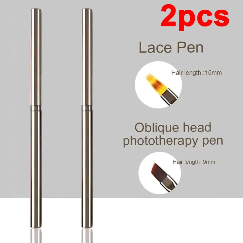 Nail Art Liner Brushes Striping Drawing Elongated Lines Painting 6/9/12/15/18mm Professional Nail Manicure Tool ZJS02