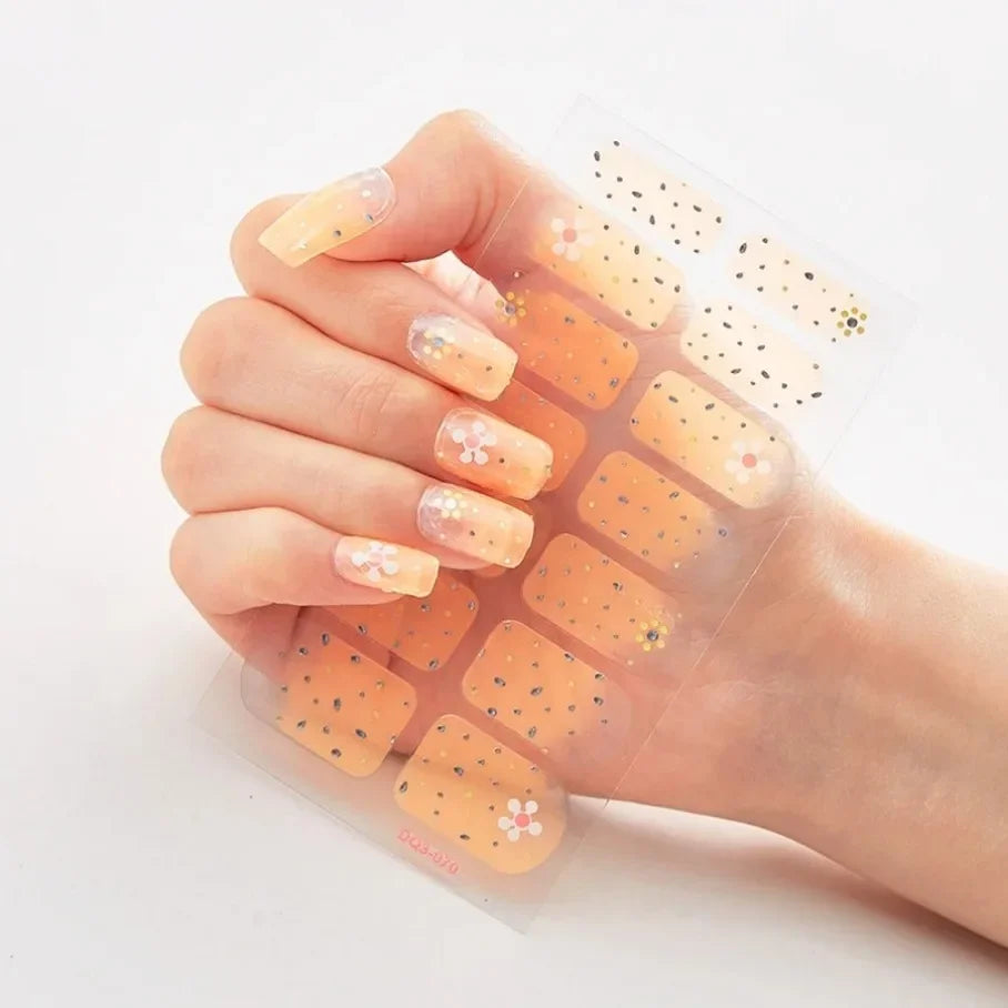 Stickers para Uñas de Gel Semi Curado – Diseños de Color Sólido