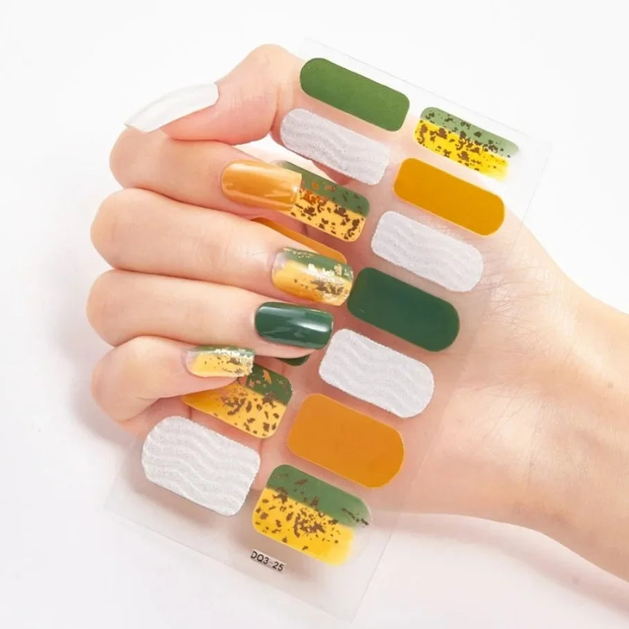 Stickers para Uñas de Gel Semi Curado – Diseños de Color Sólido
