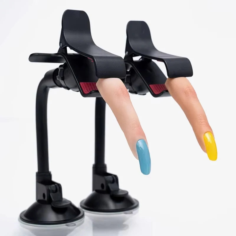Nails Practice Finger Model Silicone Nail Art Training Hand Natural False Finger Nails Fake Nail Tips DIY Display Manicure Tools