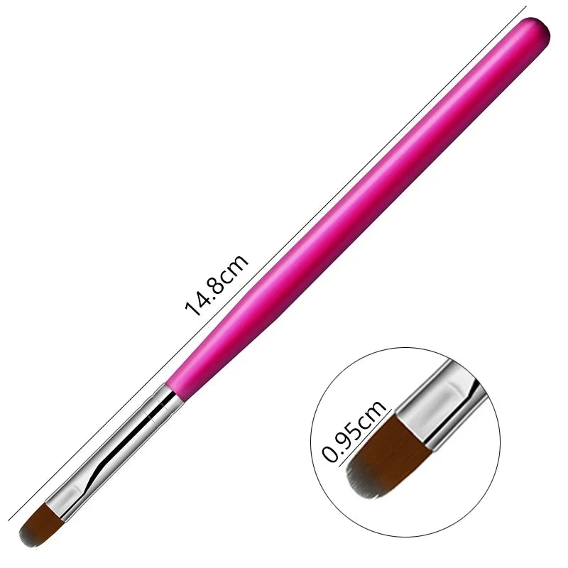 Set de Pinceles para Nail Art – Gel UV Acrílico y Decoración
