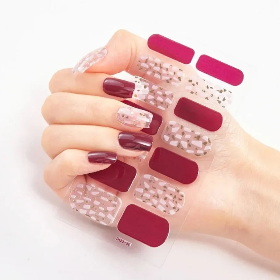 Stickers para Uñas de Gel Semi Curado – Diseños de Color Sólido