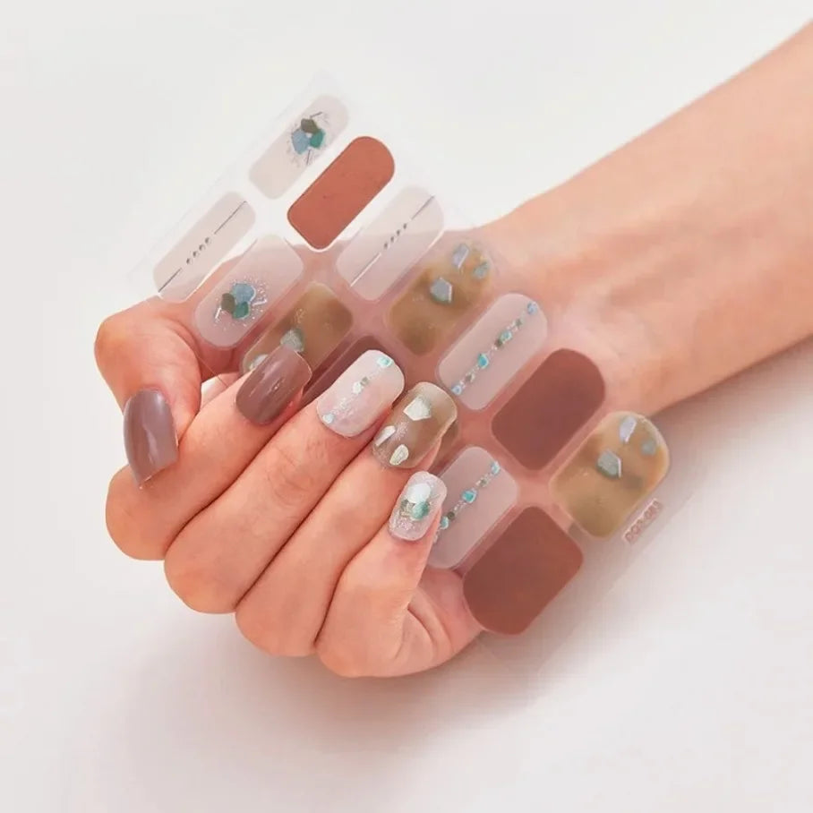 Stickers para Uñas de Gel Semi Curado – Diseños de Color Sólido