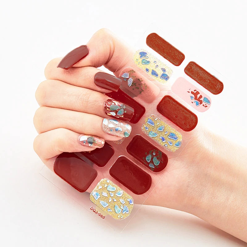 Stickers para Uñas de Gel Semi Curado – Diseños de Color Sólido