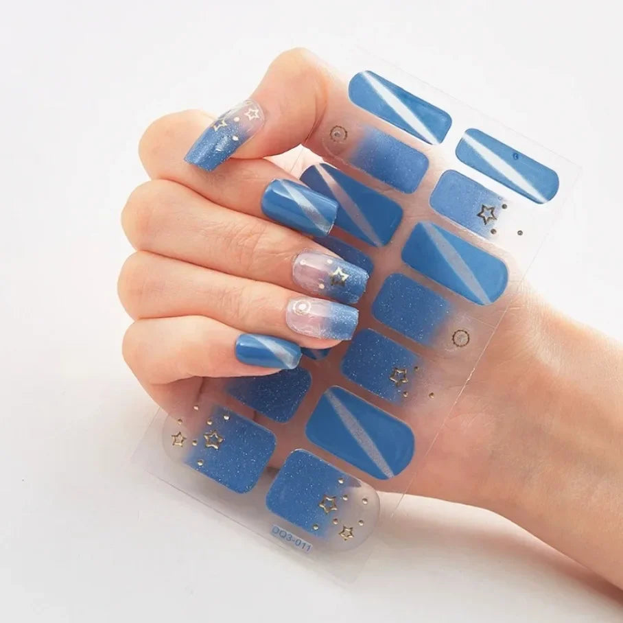 Stickers para Uñas de Gel Semi Curado – Diseños de Color Sólido