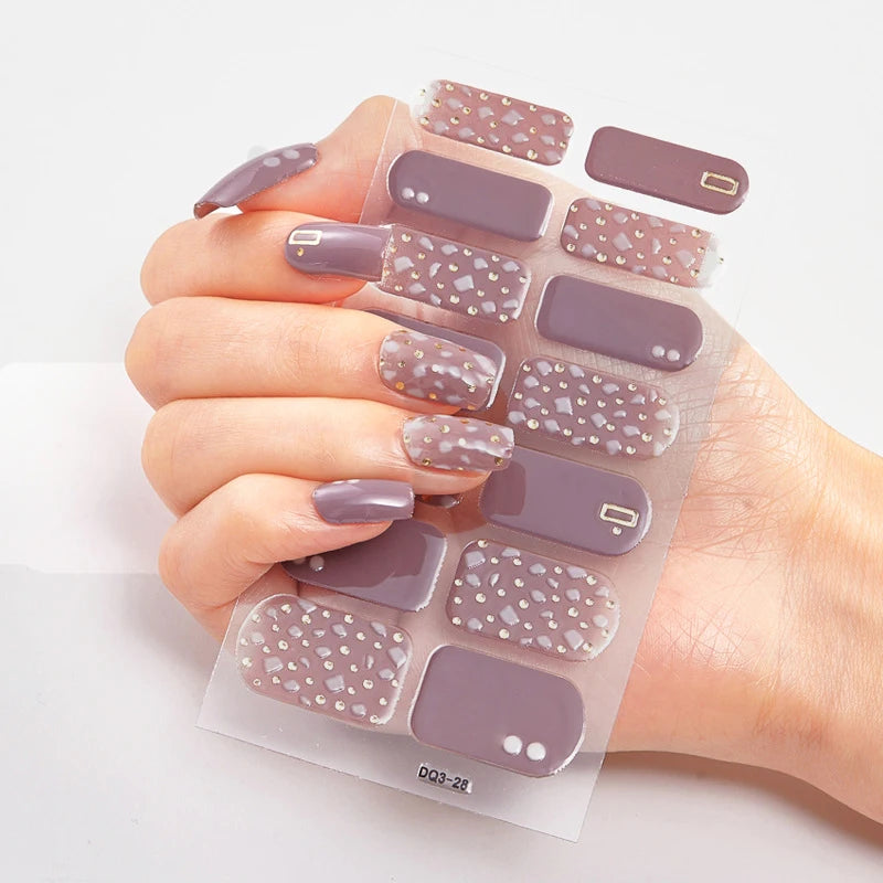 Stickers para Uñas de Gel Semi Curado – Diseños de Color Sólido