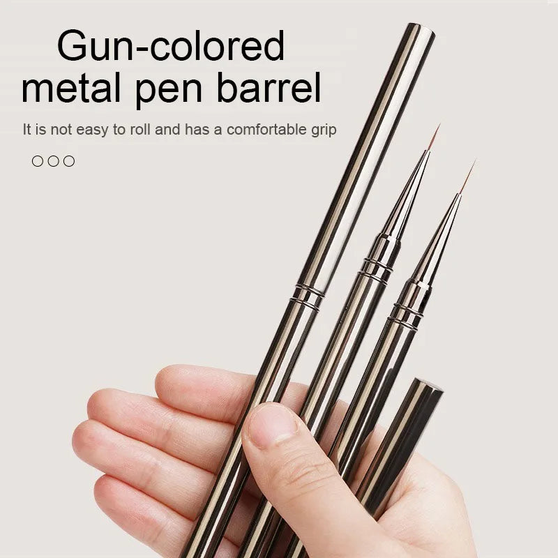 Nail Art Liner Brushes Striping Drawing Elongated Lines Painting 6/9/12/15/18mm Professional Nail Manicure Tool ZJS02