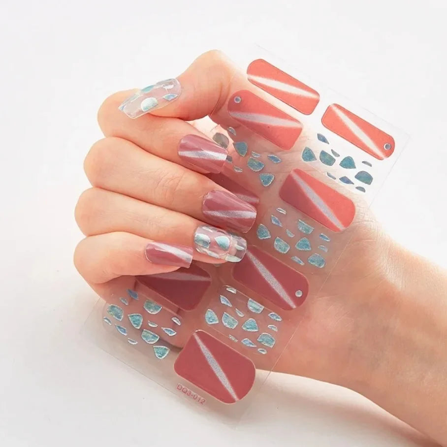 Stickers para Uñas de Gel Semi Curado – Diseños de Color Sólido