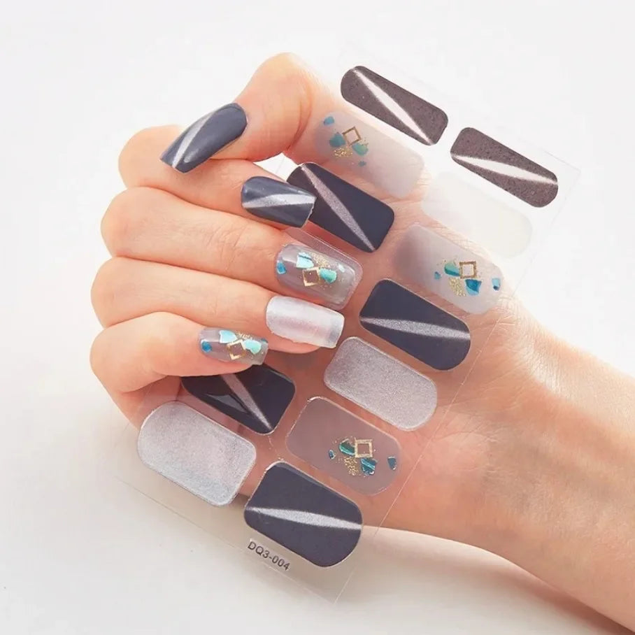 Stickers para Uñas de Gel Semi Curado – Diseños de Color Sólido