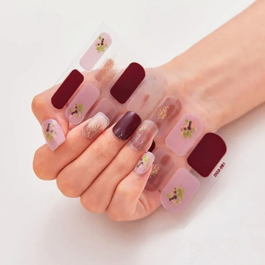 Stickers para Uñas de Gel Semi Curado – Diseños de Color Sólido