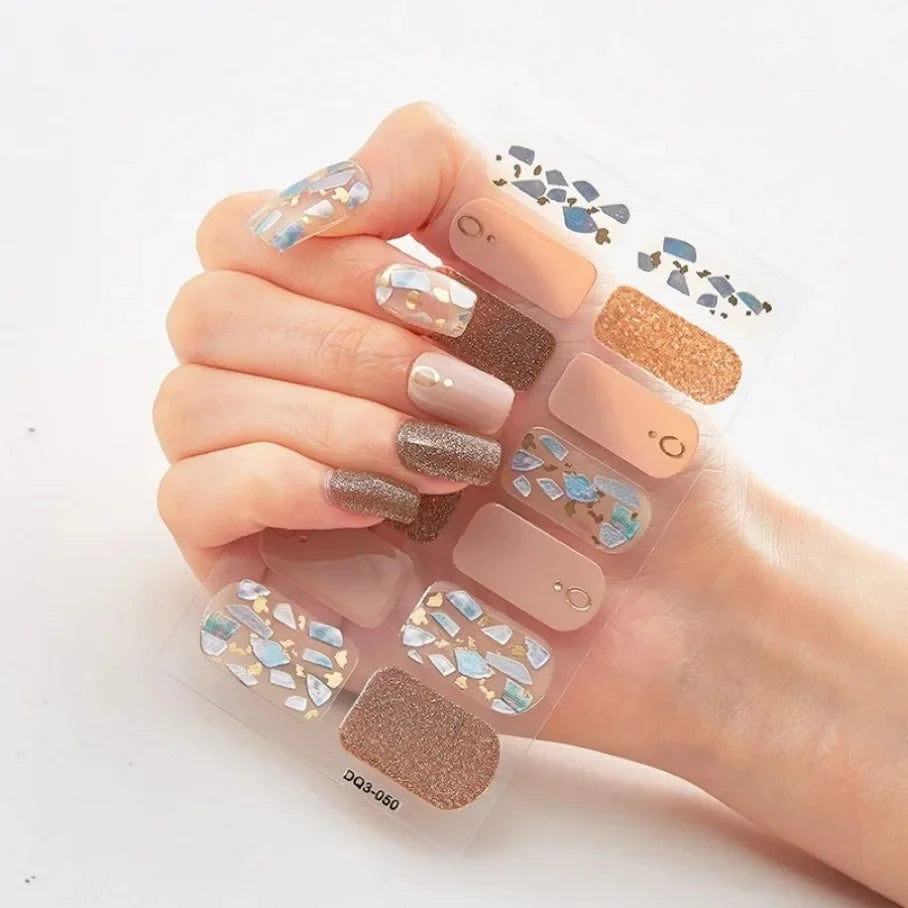 Stickers para Uñas de Gel Semi Curado – Diseños de Color Sólido