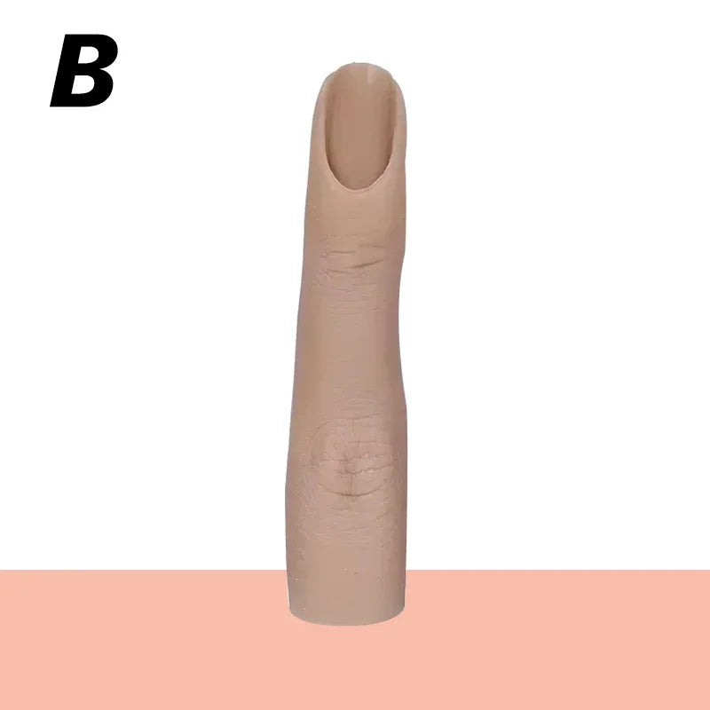 Nails Practice Finger Model Silicone Nail Art Training Hand Natural False Finger Nails Fake Nail Tips DIY Display Manicure Tools