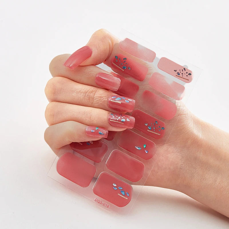 Stickers para Uñas de Gel Semi Curado – Diseños de Color Sólido
