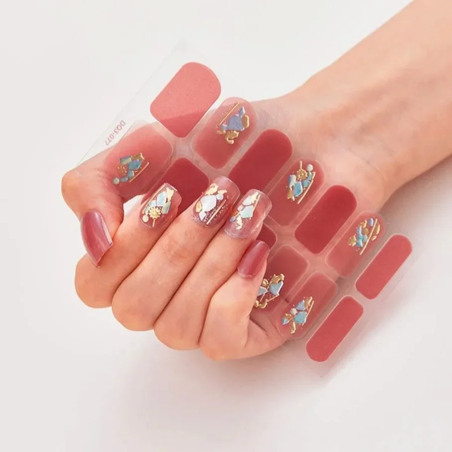 Stickers para Uñas de Gel Semi Curado – Diseños de Color Sólido
