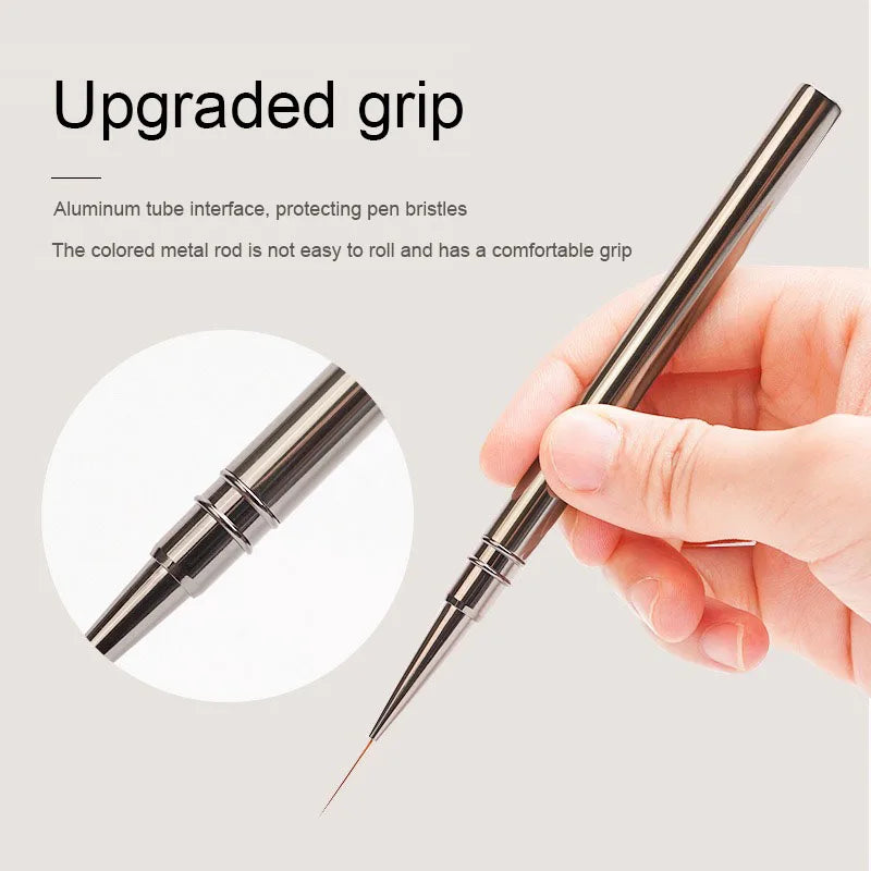 Nail Art Liner Brushes Striping Drawing Elongated Lines Painting 6/9/12/15/18mm Professional Nail Manicure Tool ZJS02