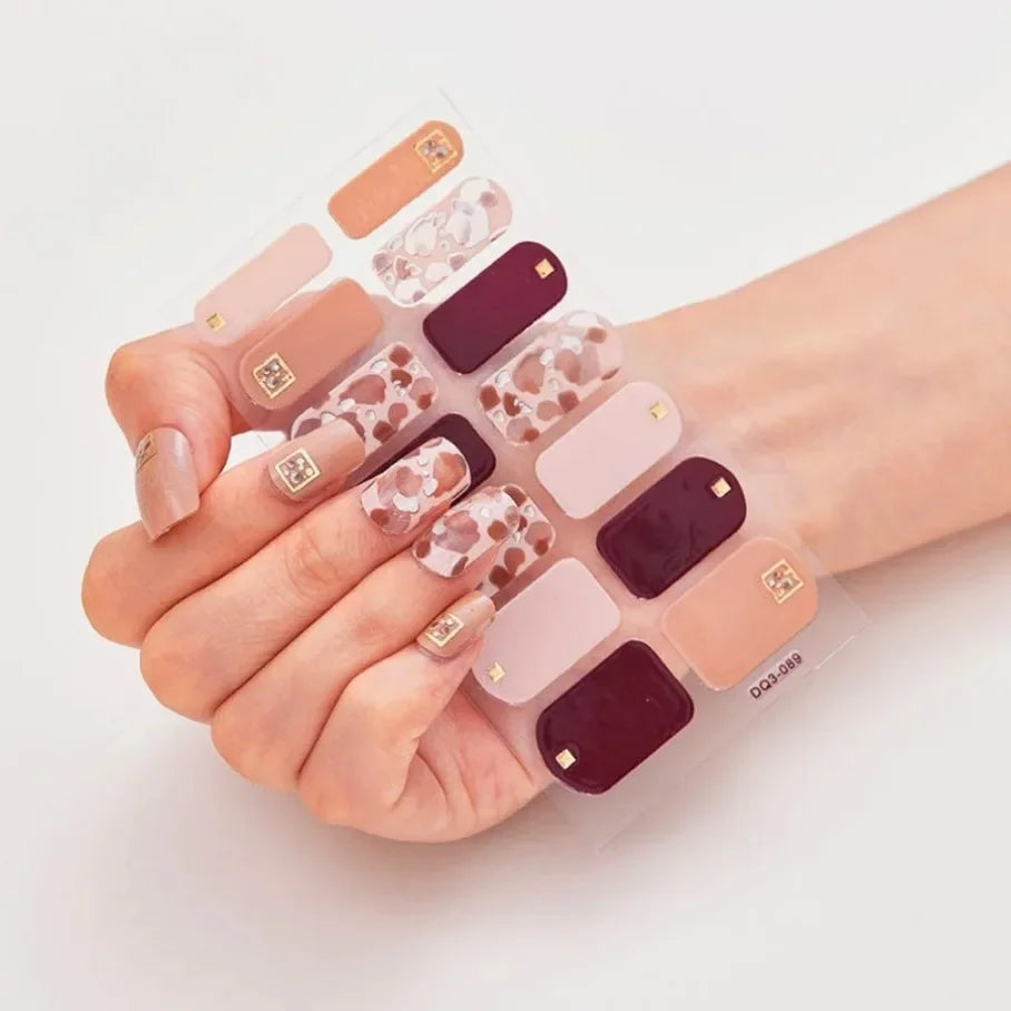 Stickers para Uñas de Gel Semi Curado – Diseños de Color Sólido