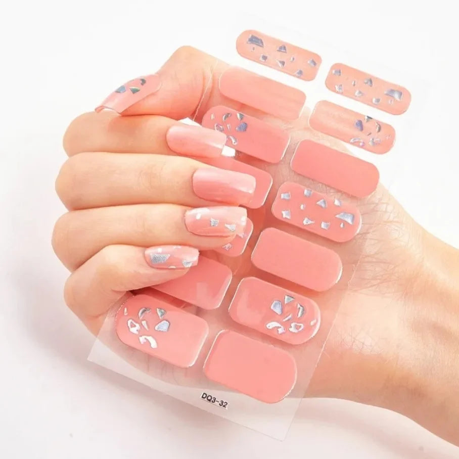 Stickers para Uñas de Gel Semi Curado – Diseños de Color Sólido