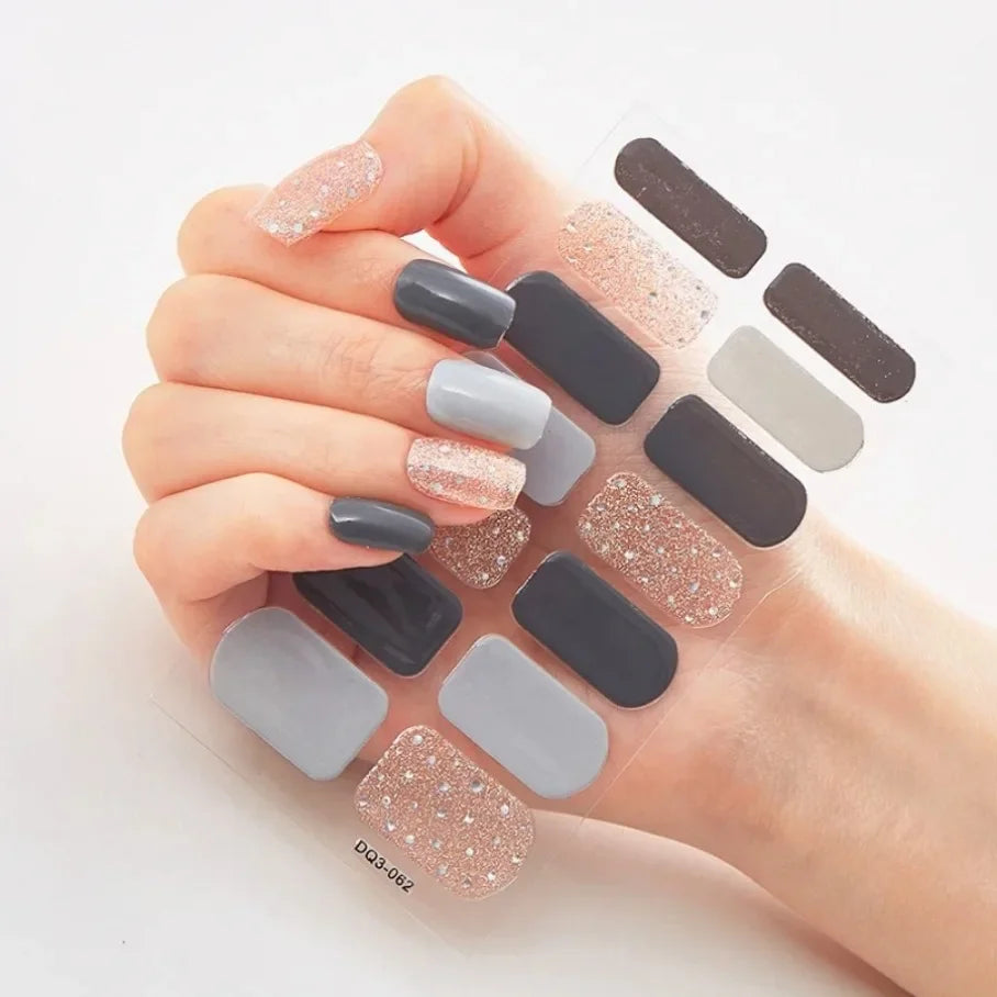 Stickers para Uñas de Gel Semi Curado – Diseños de Color Sólido