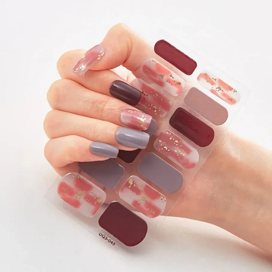 Stickers para Uñas de Gel Semi Curado – Diseños de Color Sólido