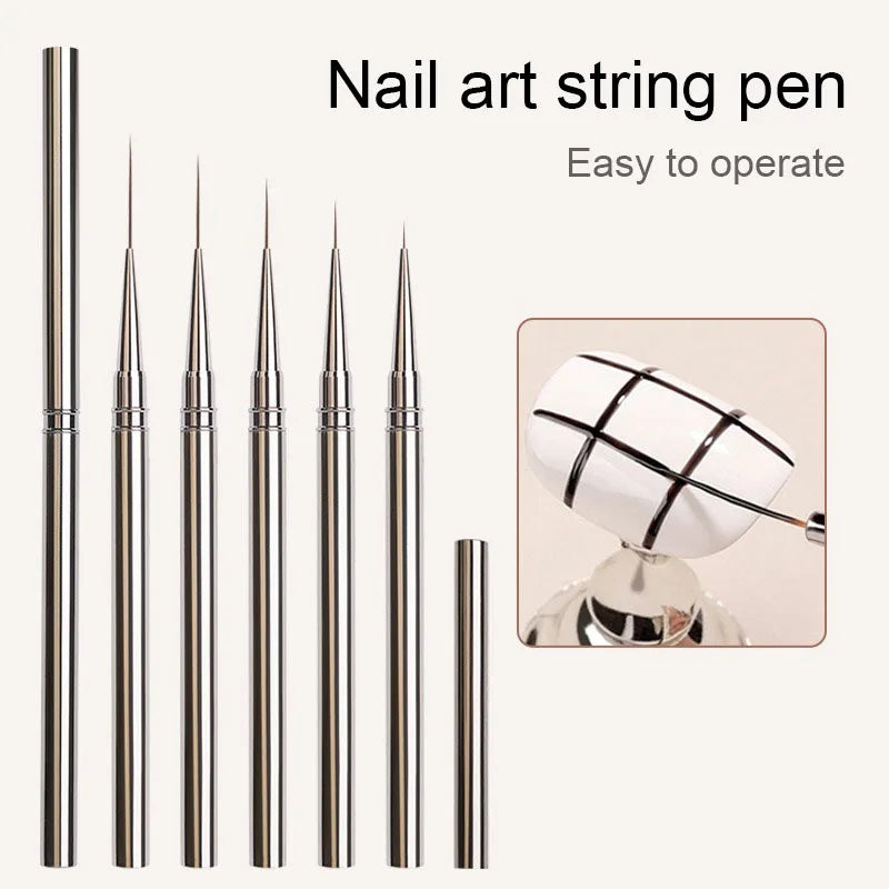 Nail Art Liner Brushes Striping Drawing Elongated Lines Painting 6/9/12/15/18mm Professional Nail Manicure Tool ZJS02