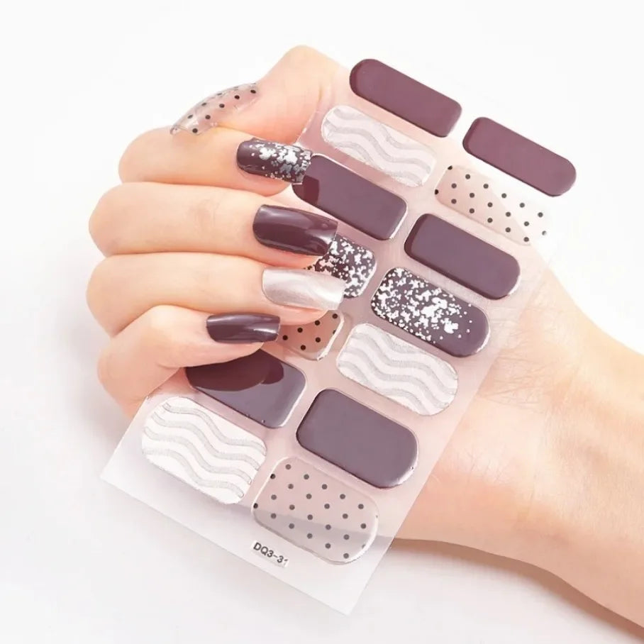 Stickers para Uñas de Gel Semi Curado – Diseños de Color Sólido