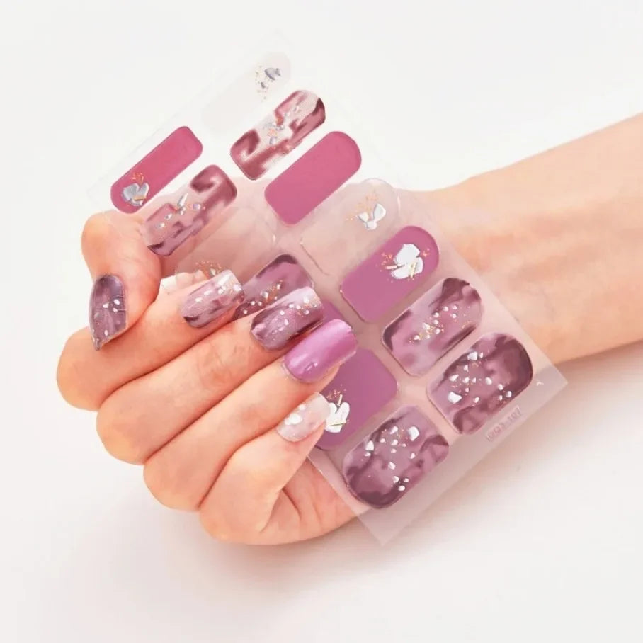 Stickers para Uñas de Gel Semi Curado – Diseños de Color Sólido