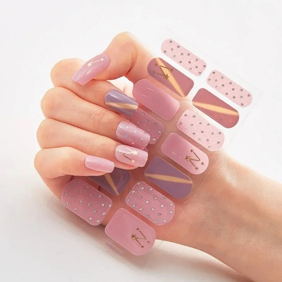 Stickers para Uñas de Gel Semi Curado – Diseños de Color Sólido