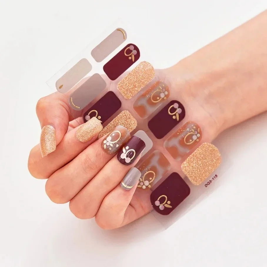 Stickers para Uñas de Gel Semi Curado – Diseños de Color Sólido