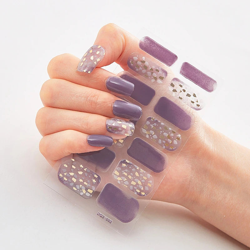 Stickers para Uñas de Gel Semi Curado – Diseños de Color Sólido
