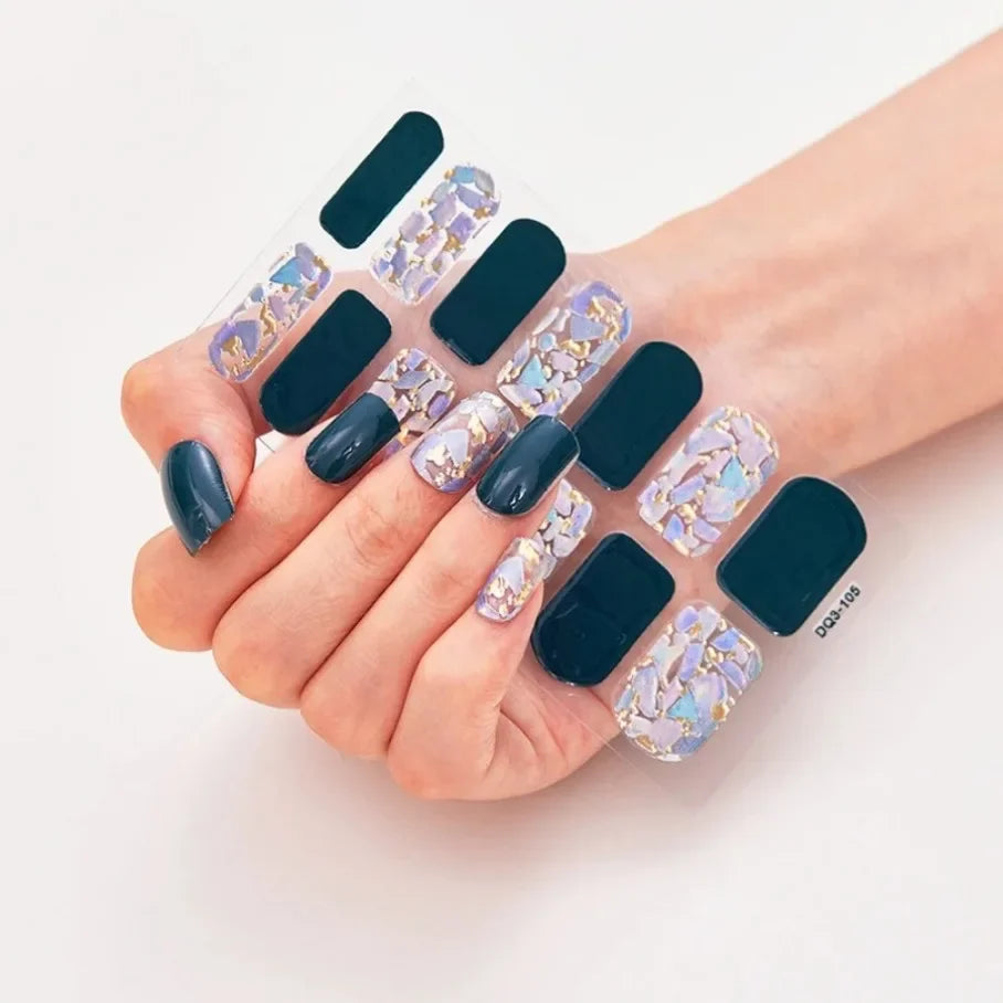 Stickers para Uñas de Gel Semi Curado – Diseños de Color Sólido