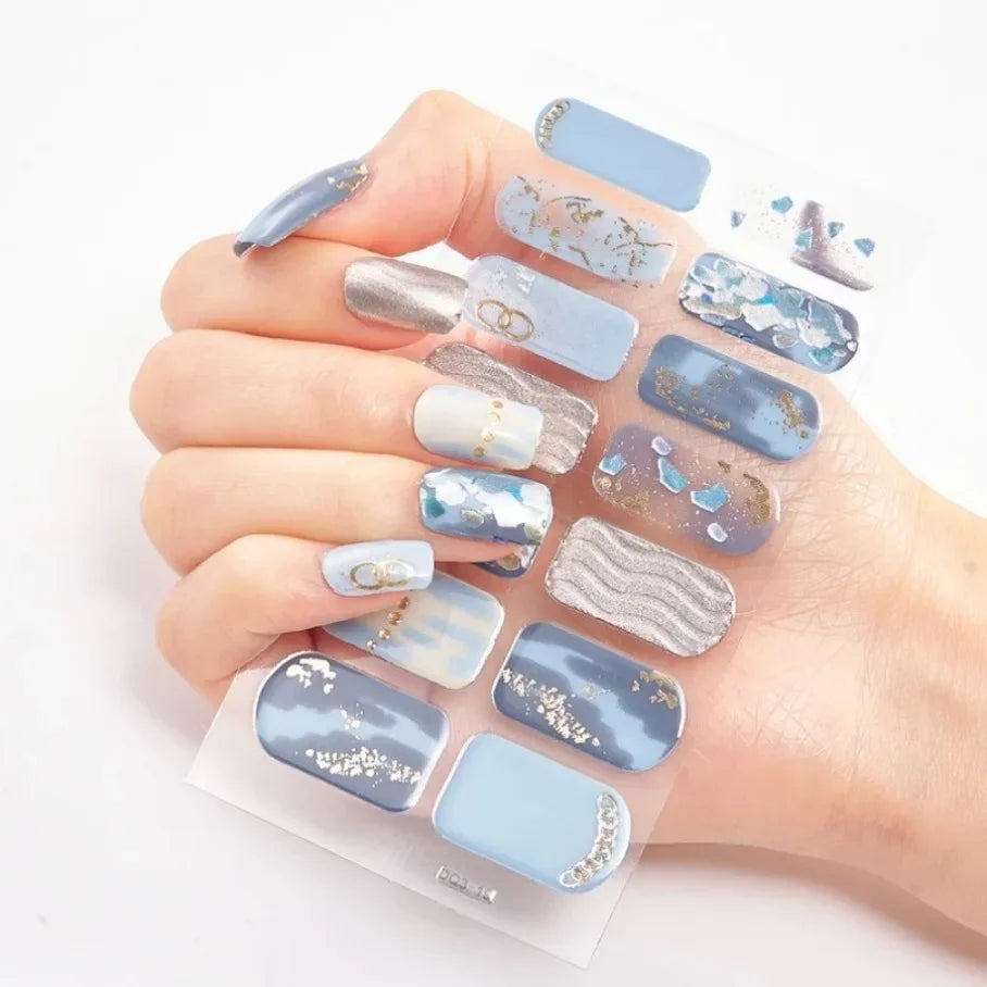 Stickers para Uñas de Gel Semi Curado – Diseños de Color Sólido