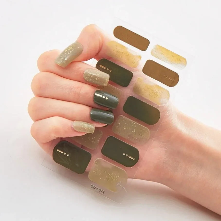 Stickers para Uñas de Gel Semi Curado – Diseños de Color Sólido