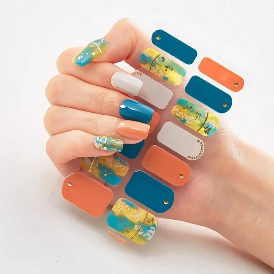 Stickers para Uñas de Gel Semi Curado – Diseños de Color Sólido