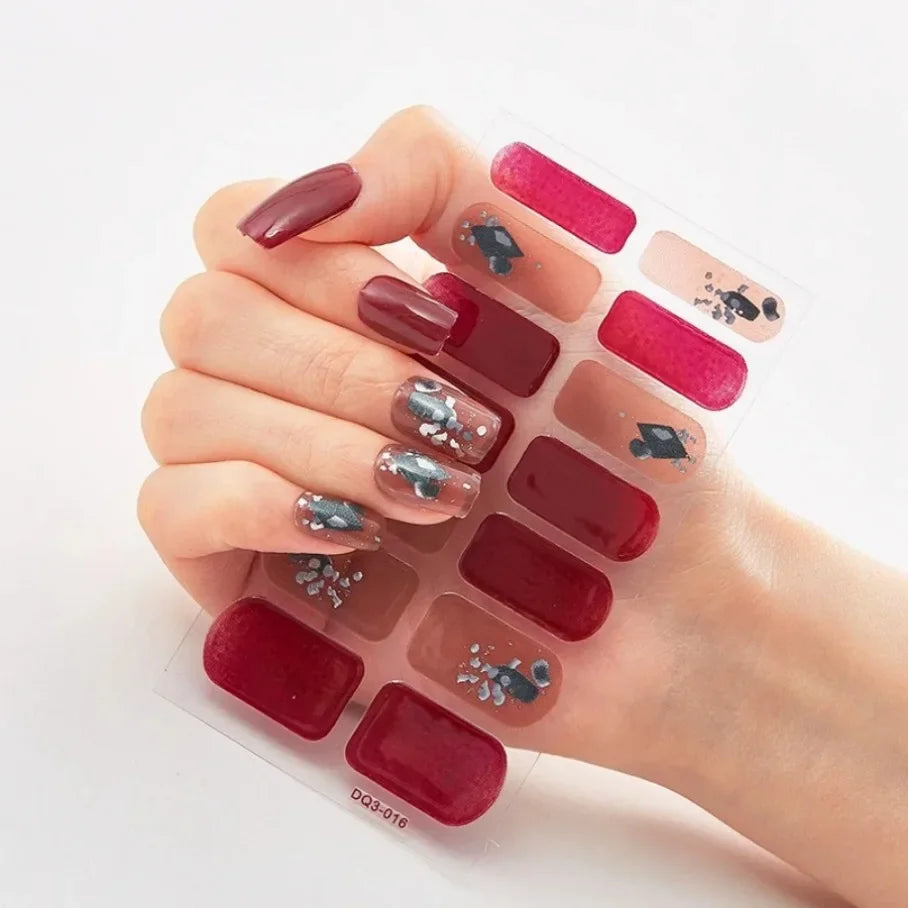 Stickers para Uñas de Gel Semi Curado – Diseños de Color Sólido