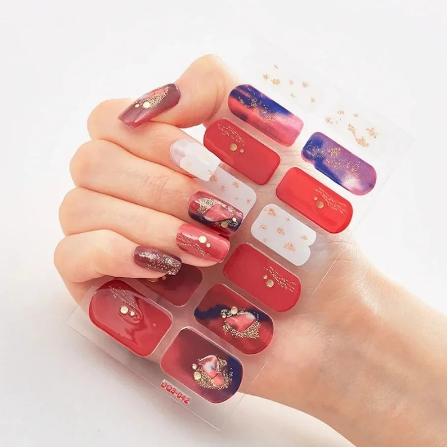 Stickers para Uñas de Gel Semi Curado – Diseños de Color Sólido