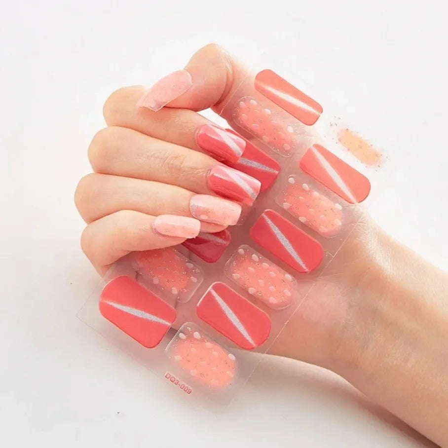 Stickers para Uñas de Gel Semi Curado – Diseños de Color Sólido