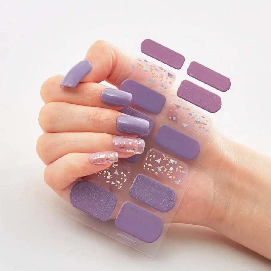 Stickers para Uñas de Gel Semi Curado – Diseños de Color Sólido