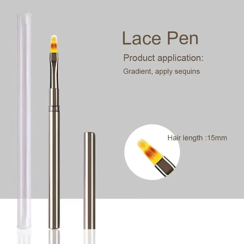 Nail Art Liner Brushes Striping Drawing Elongated Lines Painting 6/9/12/15/18mm Professional Nail Manicure Tool ZJS02