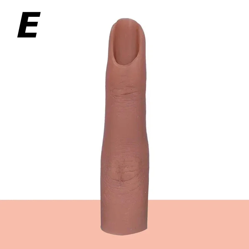 Nails Practice Finger Model Silicone Nail Art Training Hand Natural False Finger Nails Fake Nail Tips DIY Display Manicure Tools