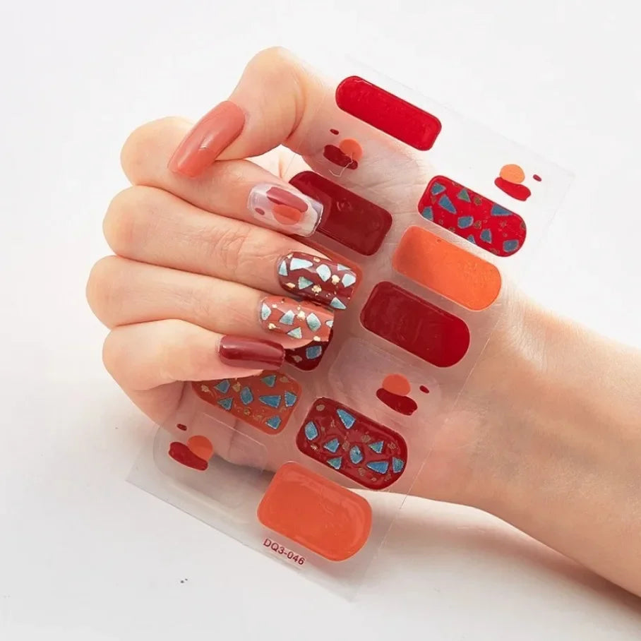 Stickers para Uñas de Gel Semi Curado – Diseños de Color Sólido