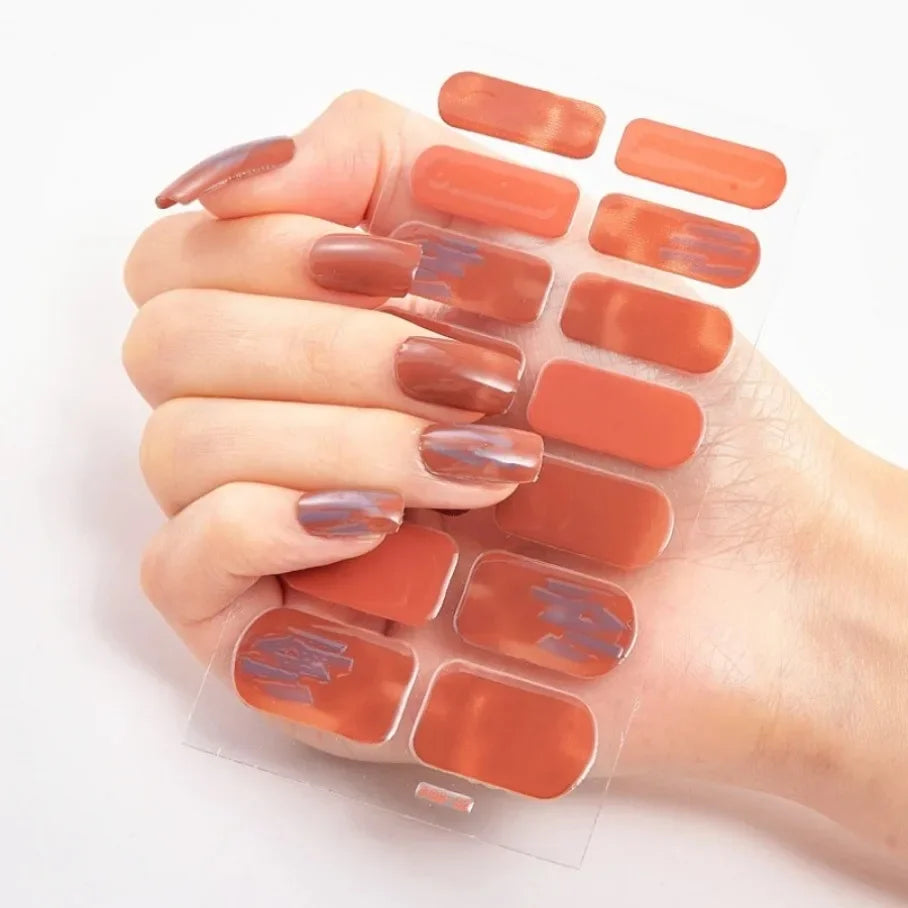 Stickers para Uñas de Gel Semi Curado – Diseños de Color Sólido