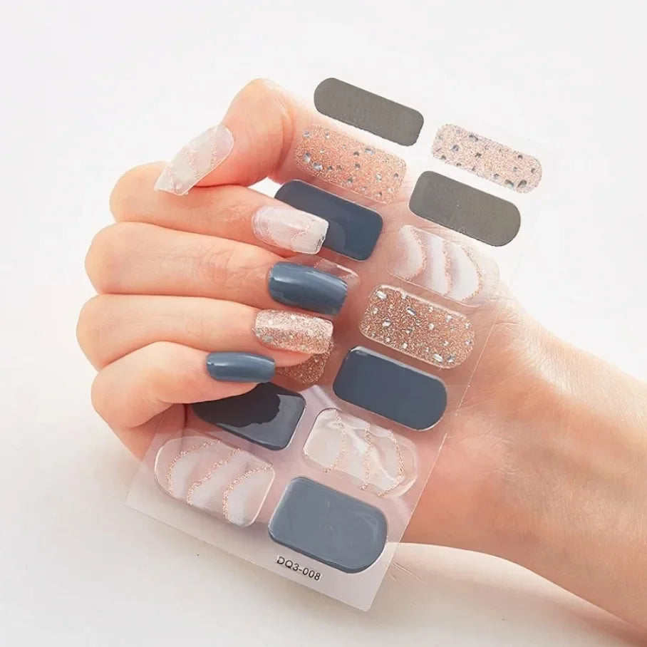 Stickers para Uñas de Gel Semi Curado – Diseños de Color Sólido